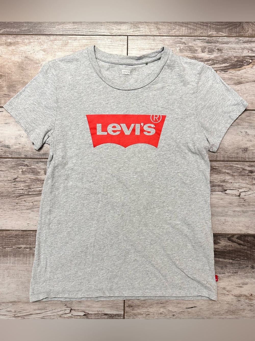 Levi's Heather Gray Crewneck Tee with White Logo
